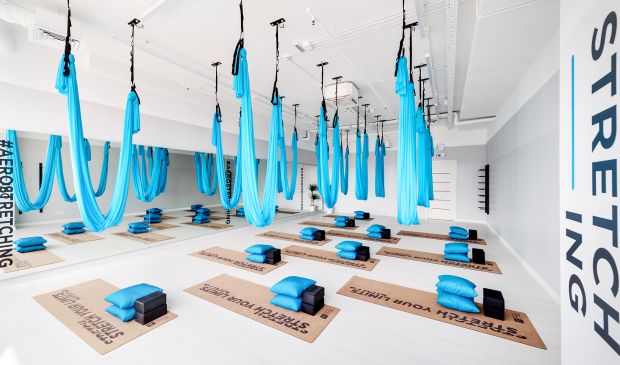 Фотография Зал для групповых тренировок с гамаками 60 кв.м. TOPSTRETCHING